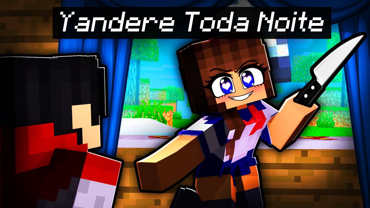 Me TRANSFORMO em YANDERE toda NOITE no Minecraft ◂Miika▸
