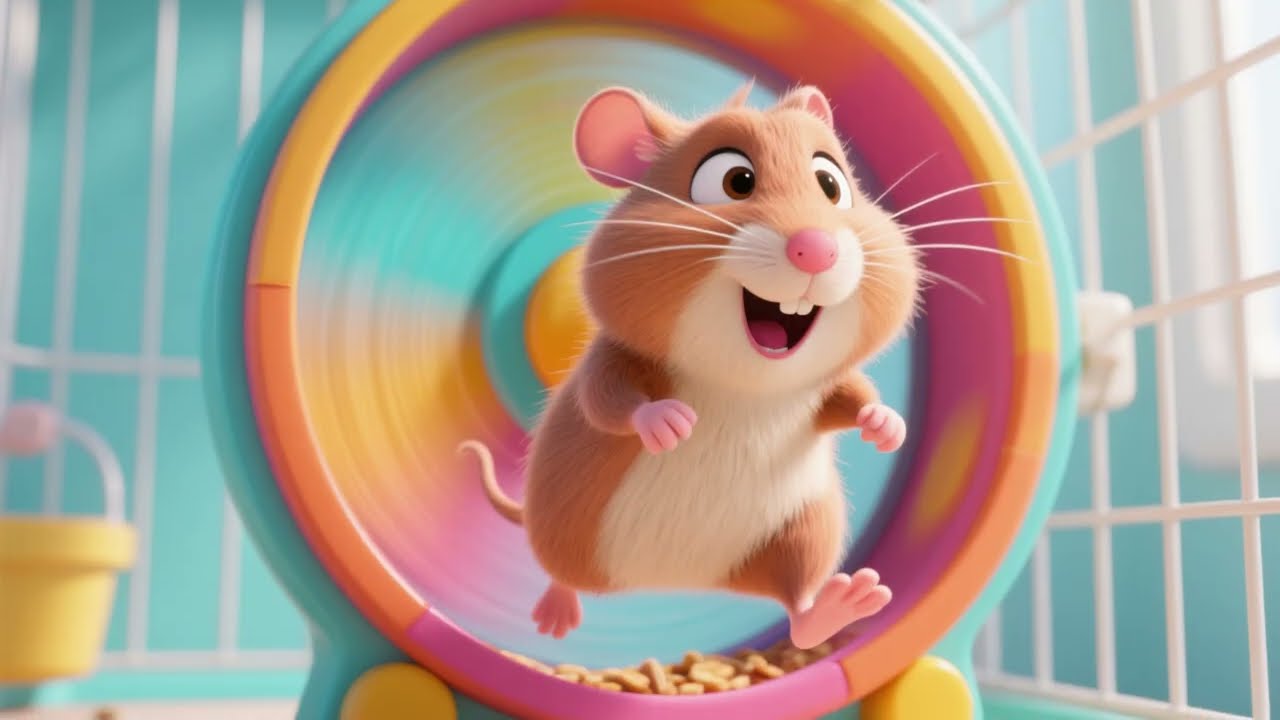 Happy Little Hamster 🐹🎵| Fun Facts Nursery Song for Toddlers #nurseryrhymes #kidssongs #kidslearning