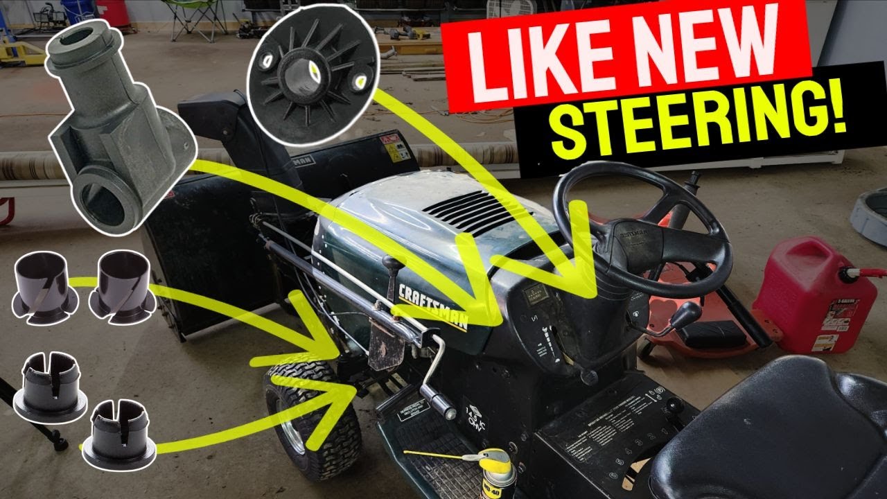 How To Fix Sloppy Steering On Craftsman 917 Lawn Tractor.