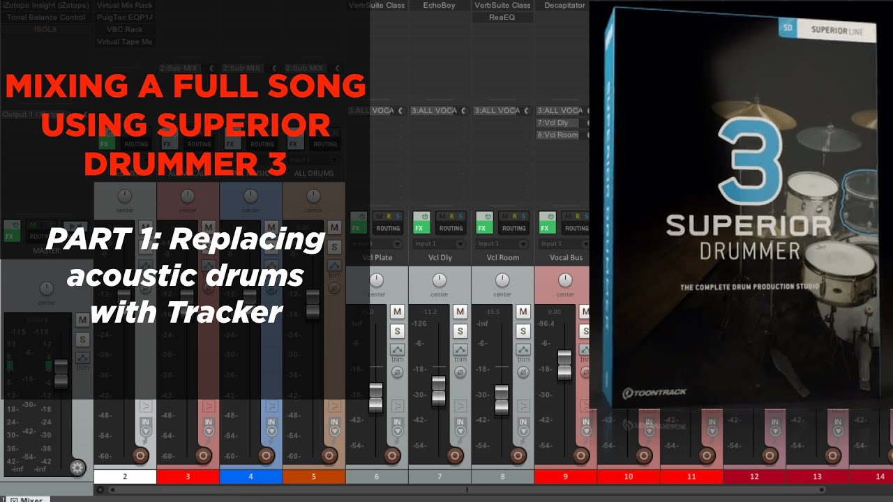 Mixing A Full Song with SD3: Part 1 - Replacing Drums w/ Tracker