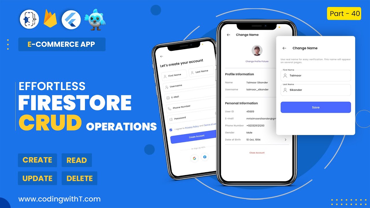 Flutter Firestore CRUD Operations (Create Read Update & Delete)