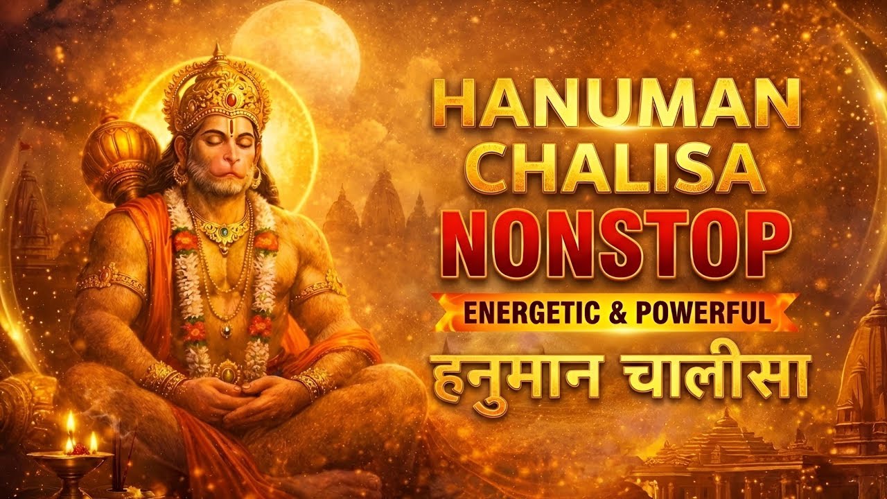 Nonstop Hanuman Chalisa 7 Times | हनुमान चालीसा | Energetic & Powerful Version