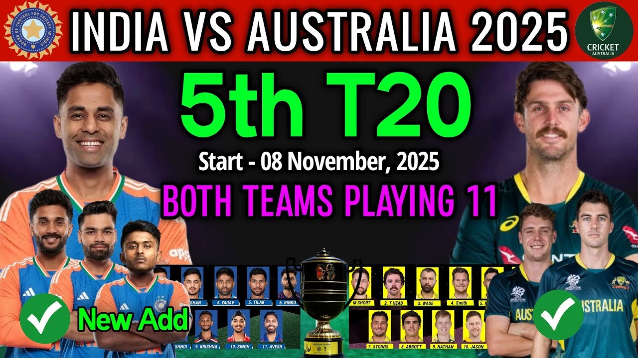 Индия против Австралии, 5-й T20, игра 11 | Индия против Австралии, T20, игра 11 | IND против AUS,...