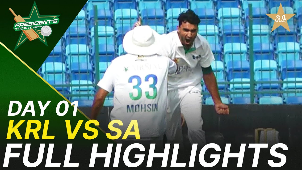 Full Highlights | KRL vs Sahir Asst | President Trophy | Day 1 | NSK, Karachi | M2V1K