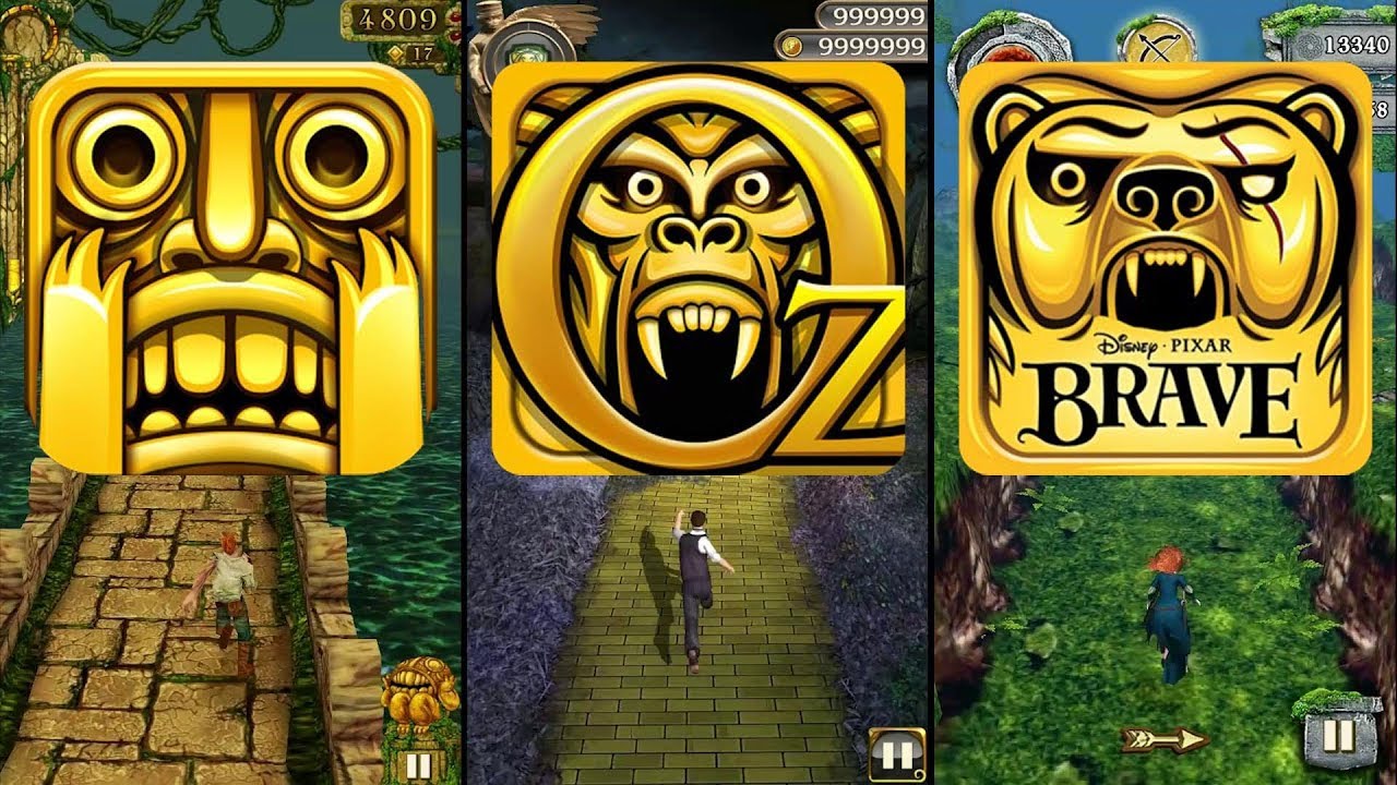 Temple Run Vs Temple Run Oz Vs Temple Run Brave - Endless Run