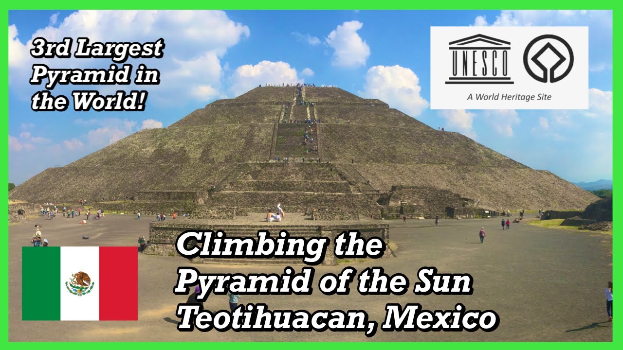 Climbing the Pyramid of the Sun - Teotihuacan - Mexico City Mexico - UNESCO World Heritage Site