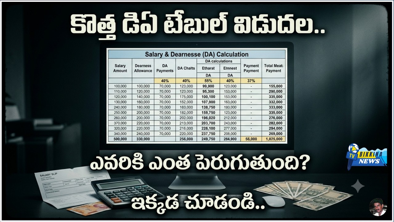 రెండు డీఏలతో జీతం ఎంత పెరుగుతుంది? కొత్త డీఏ టేబుల్&zwnj;తో పూర్తి లెక్క..