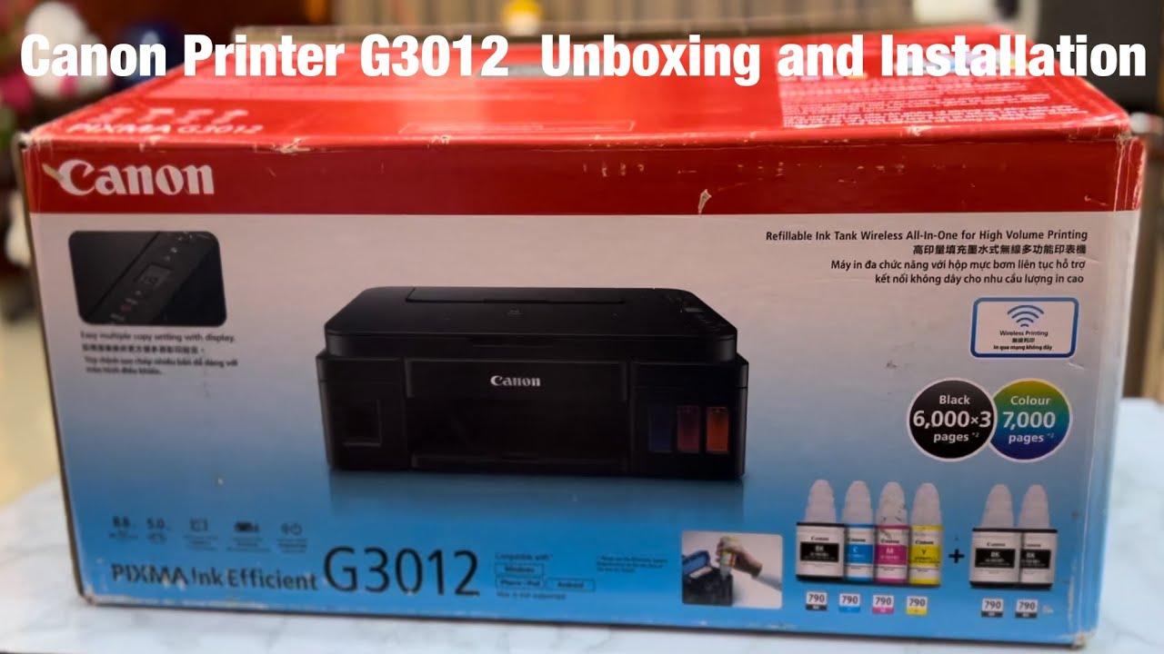 Canon G3012 Unboxing and Installation