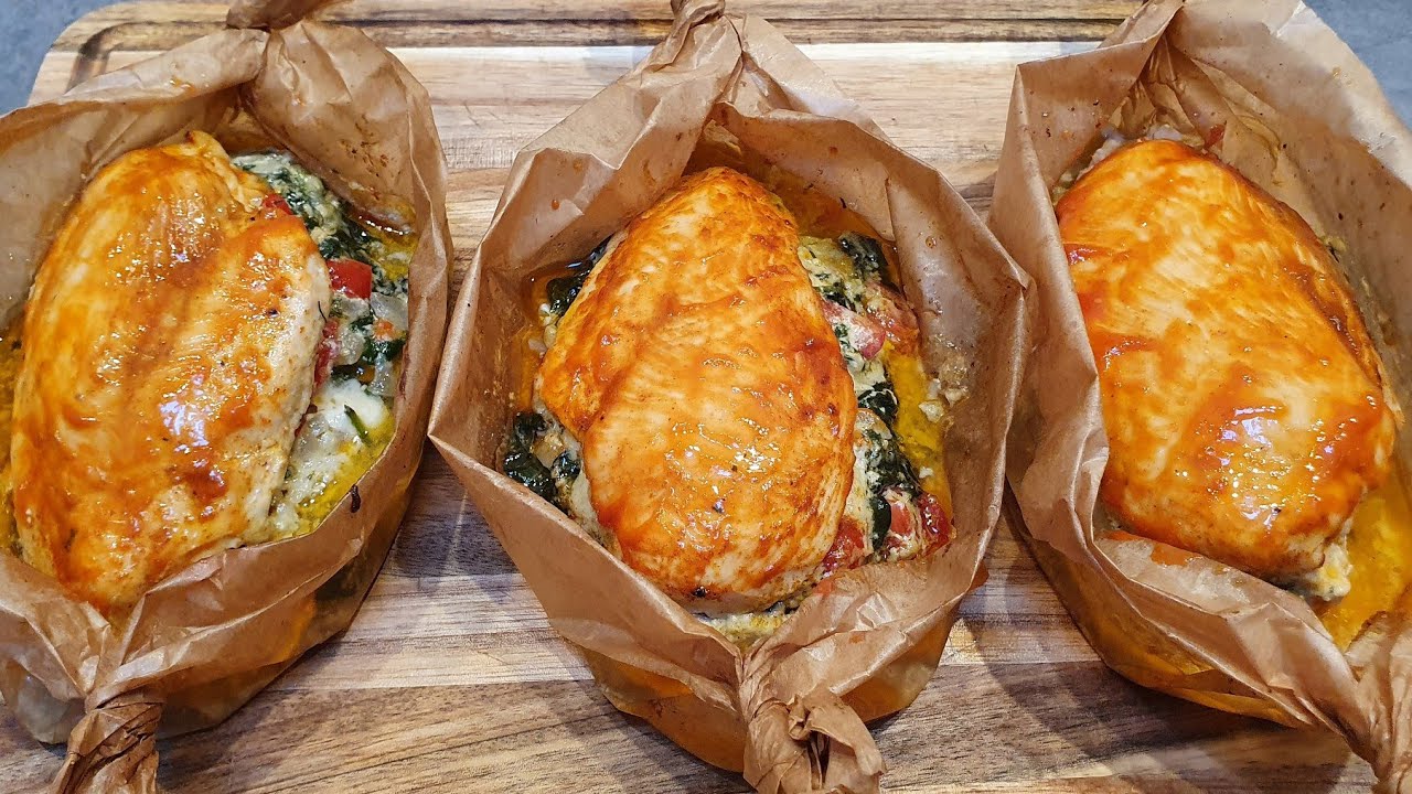 Piept de pui la cuptor cu umplutură | Запечённые куриные грудки с начинкой