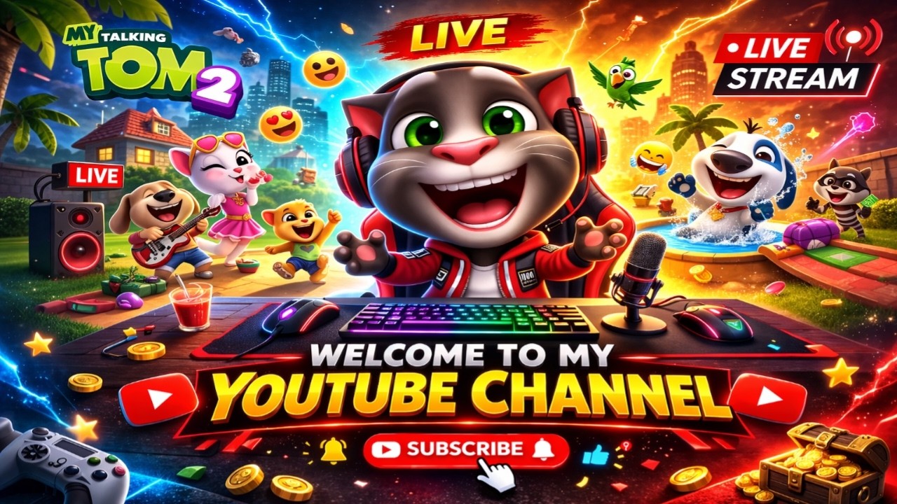 🔴 My Talking Tom Live 😱 Non-Stop Fun & Challenges 👻 #FunnyTom #TalkingTom #Live