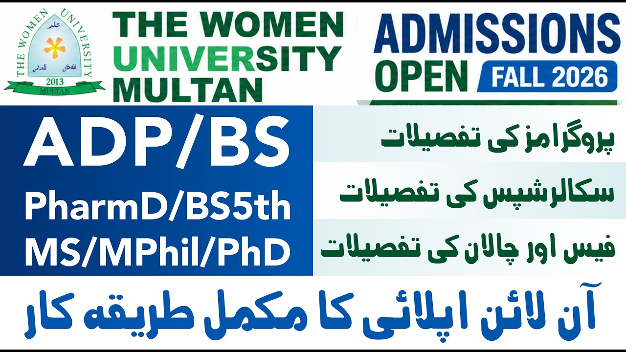Women University Admission 2026 | How To Apply Online | Women University Fall Admission 2026
