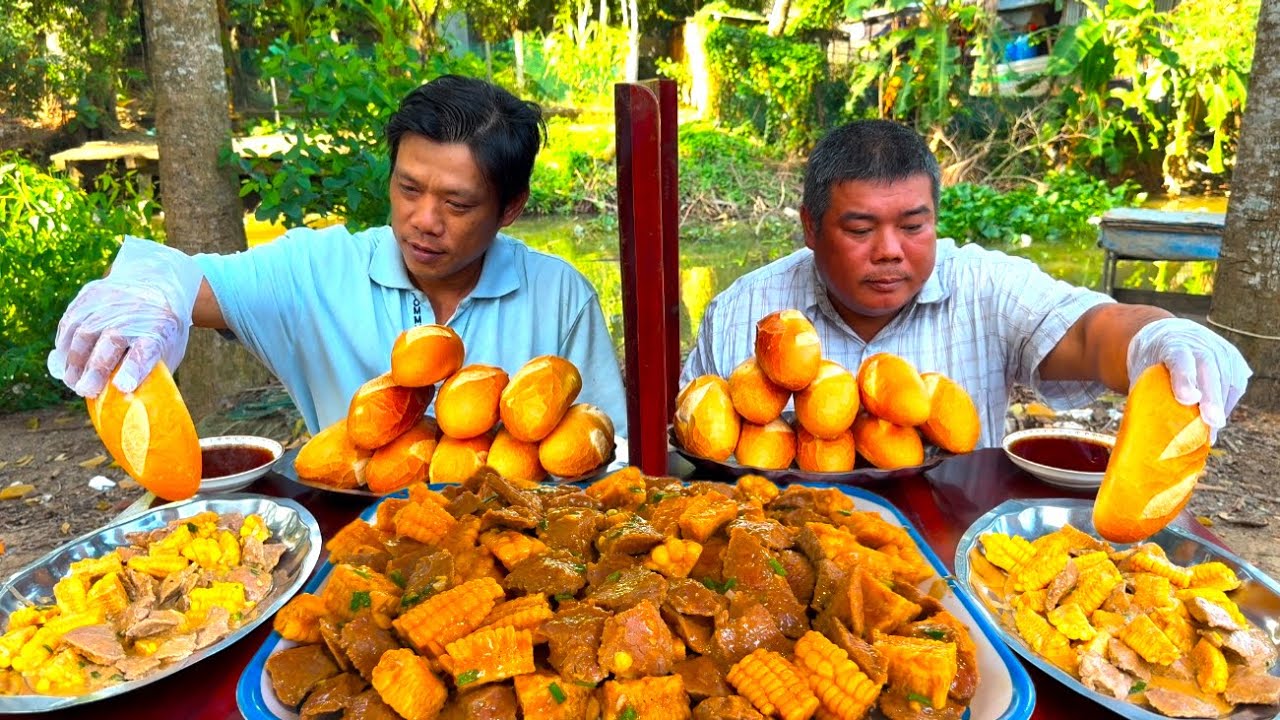 Cuộc Chiến Đầy Căng Thẳng 20 Ổ Bánh Mì 2,5 Ký BÒ BƠ BẮP Thơm Lừng | ATĐQ