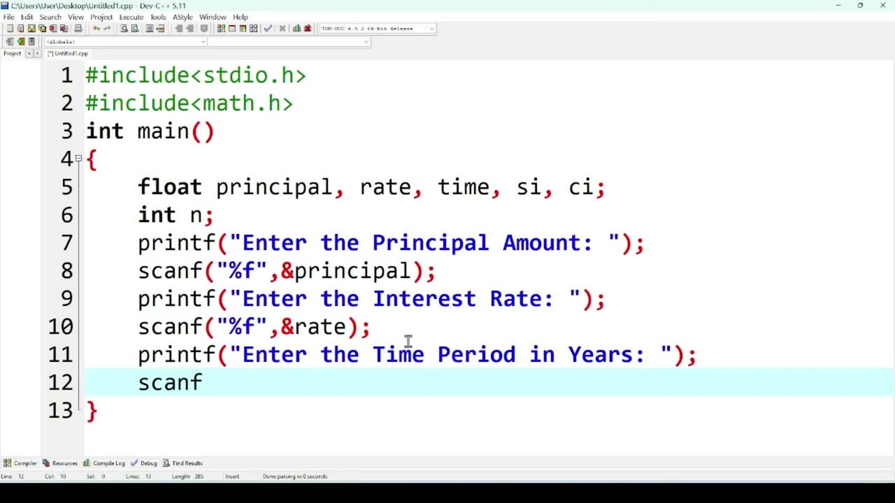 C Program to Calculate Simple Interest & Compound Interest | Coding Guide for Beginners|#programming