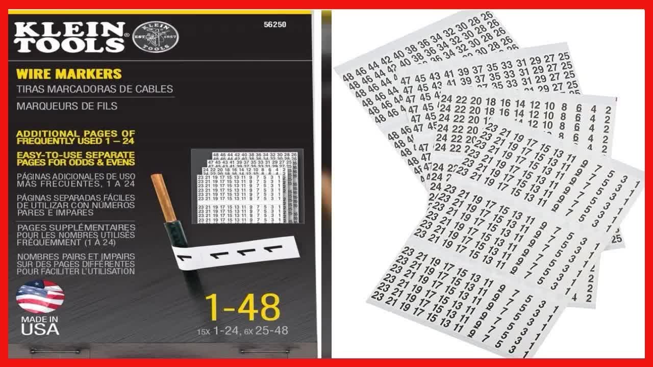 Great product -  Klein Tools 56250 Wire Marker Book, 1-48