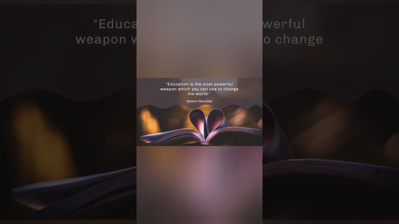 Education: The Key to Changing the World | Nelson Mandela Quote