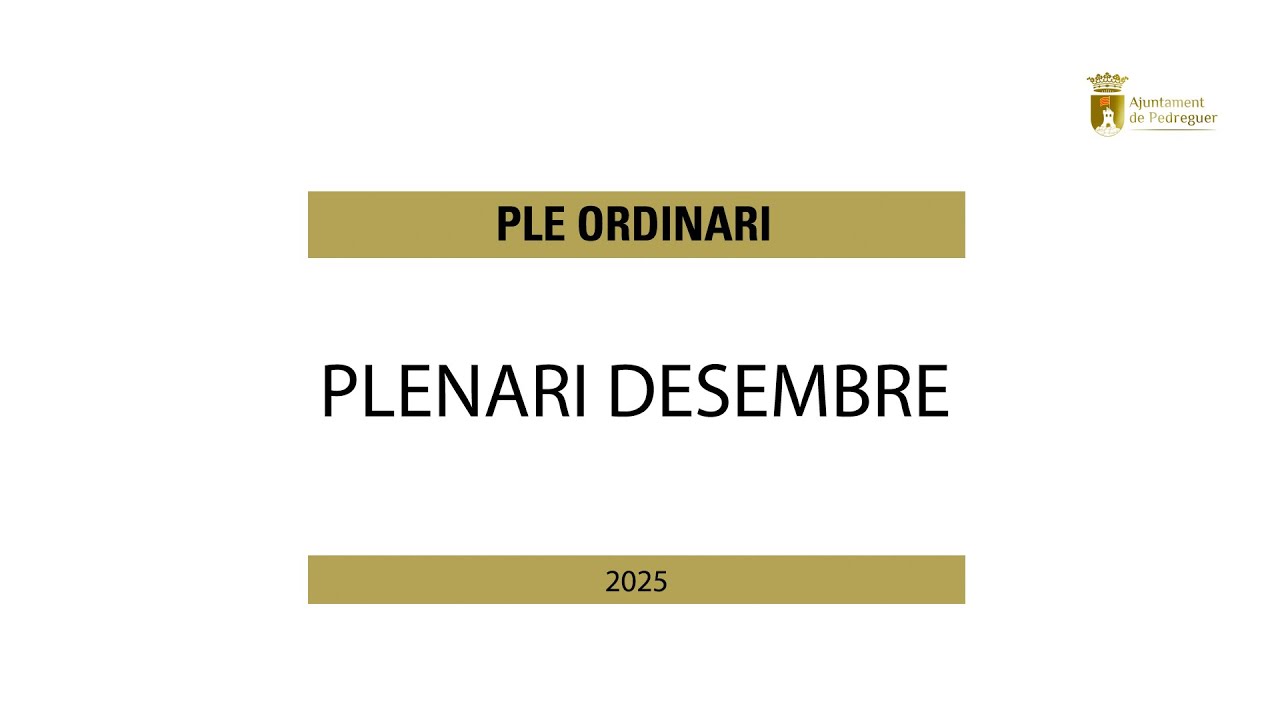 Plenari Desembre 2025