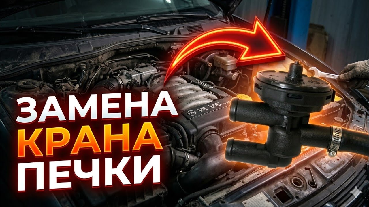 Opel Omega B Замена крана радиатора отопителя салона