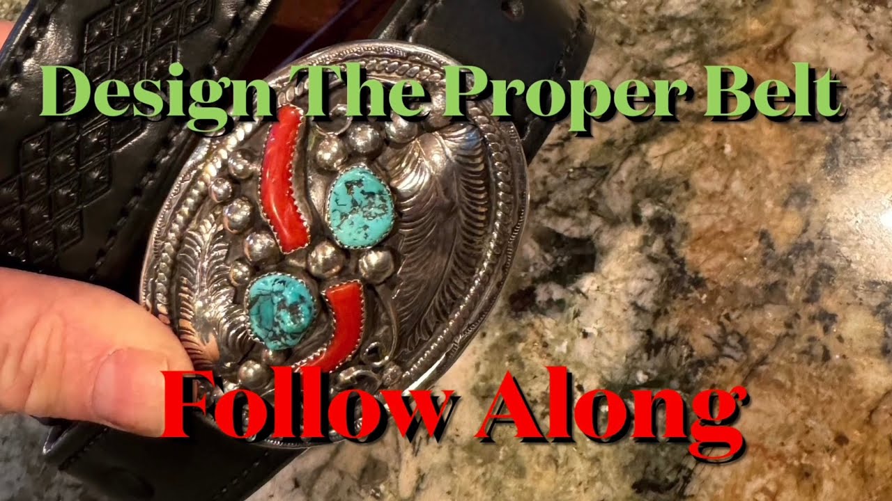 How To Build Tooled Leather Belts For Antique Silver Buckles #Leathercraft  @montanaleathercompany