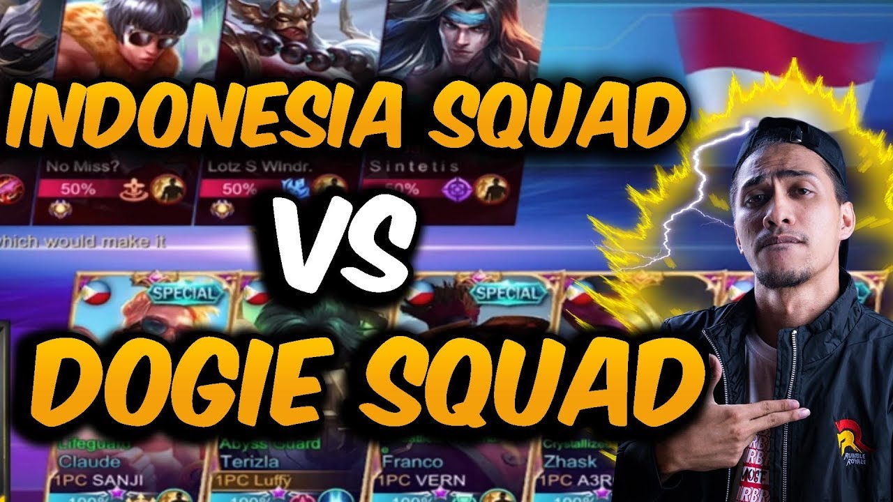 DOGIE SQUAD VS INDONESIA SQUAD - 1000 DIAMONDS GIVEAWAY - MOBILE LEGENDS - GAMEPLAY - RANK