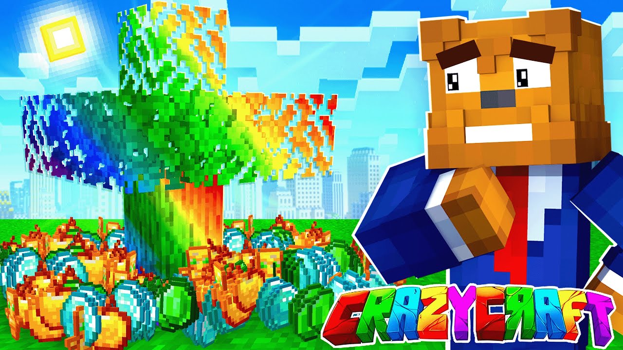 Creating The ULTIMATE DUPE Tree Factory In Minecraft Crazy Craft