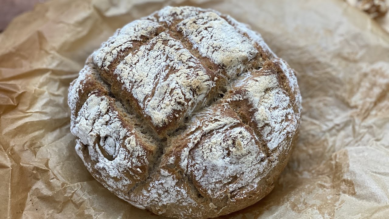 Walnussbrot selber backen ohne Kneten super knusprig einfach und lecker