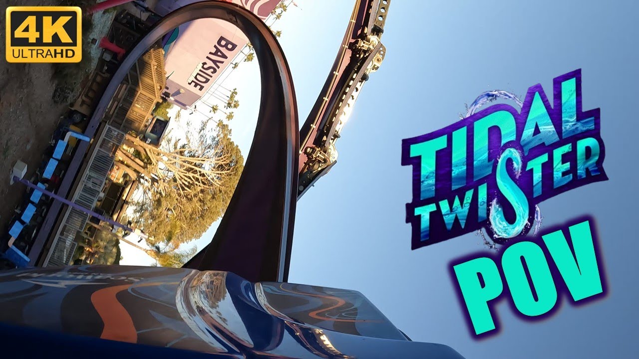 Tidal Twister POV (Front, 4K 60FPS), SeaWorld San Diego Skyline Attractions Skywarp | Non-Copyright