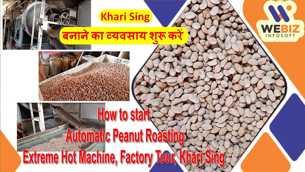 Automatic Peanut Roasting|Extreme Hot Machine|Factory Tour|Khari Sing बनाने का व्यवसाय शुरू करें