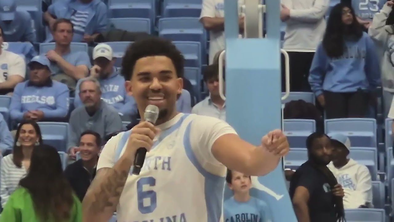 Seth Trimble, Elijah Davis postgame senior night speeches #UNC