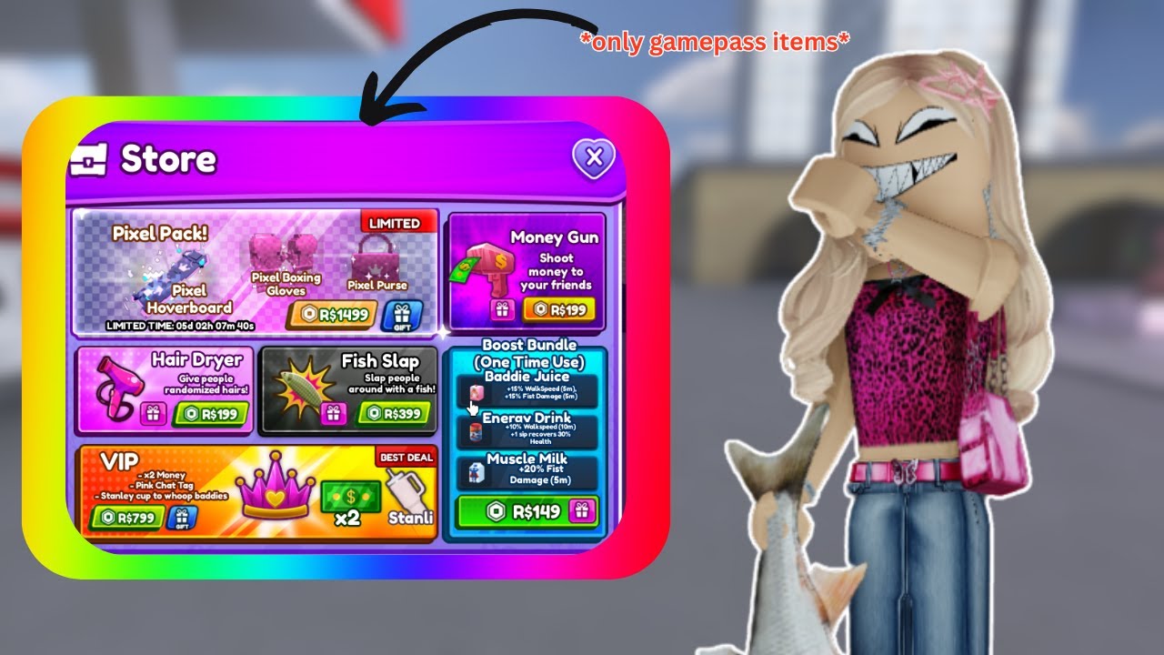 Can I WIN On BADDIES Using ONLY GAMEPASS ITEMS??....(Roblox)