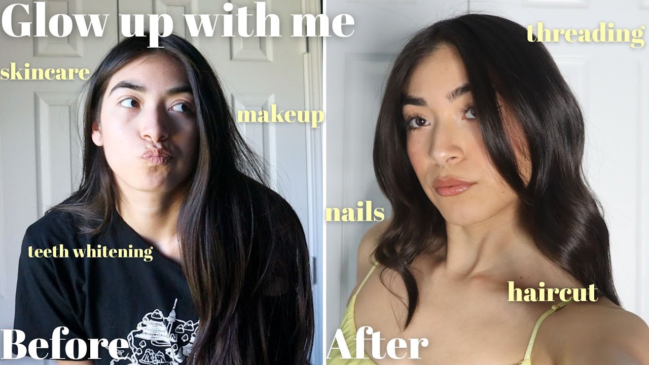 Glow up with me ✨ new haircut, nails, threading, skincare, & makeup routine