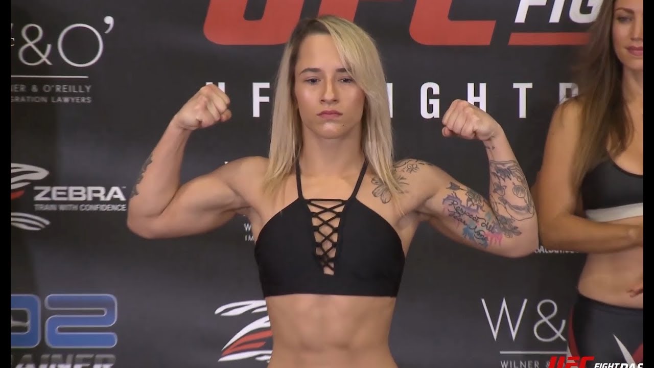 Alesha Zappitella vs. Viviane Pereira - Weigh-in Face-Off - (Invicta FC 35) - /r/WMMA