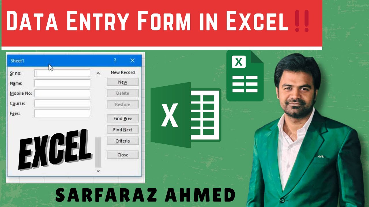 Data Entry Form in Excel‼️ #excel #excelformatting #exceltutorial #microsoftexcel