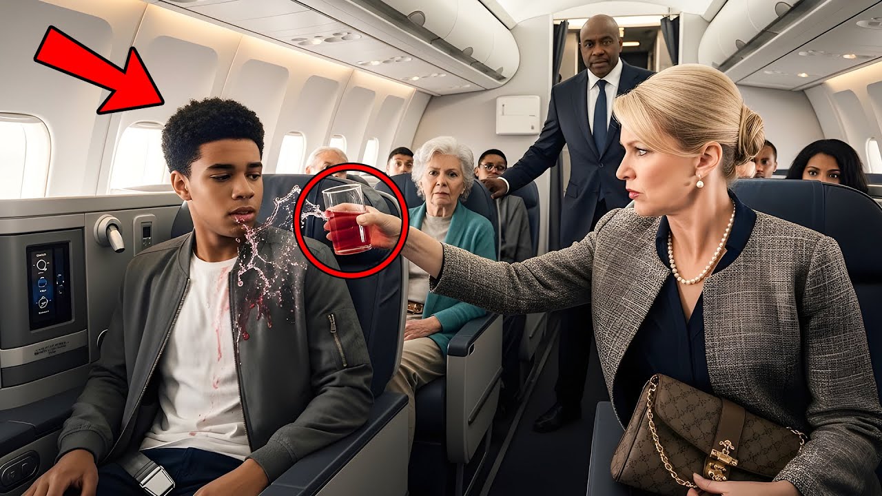 Racist Passenger Throws Drink At Black Teen — Seconds Later, His Dad, The CEO, Walks Onboard!