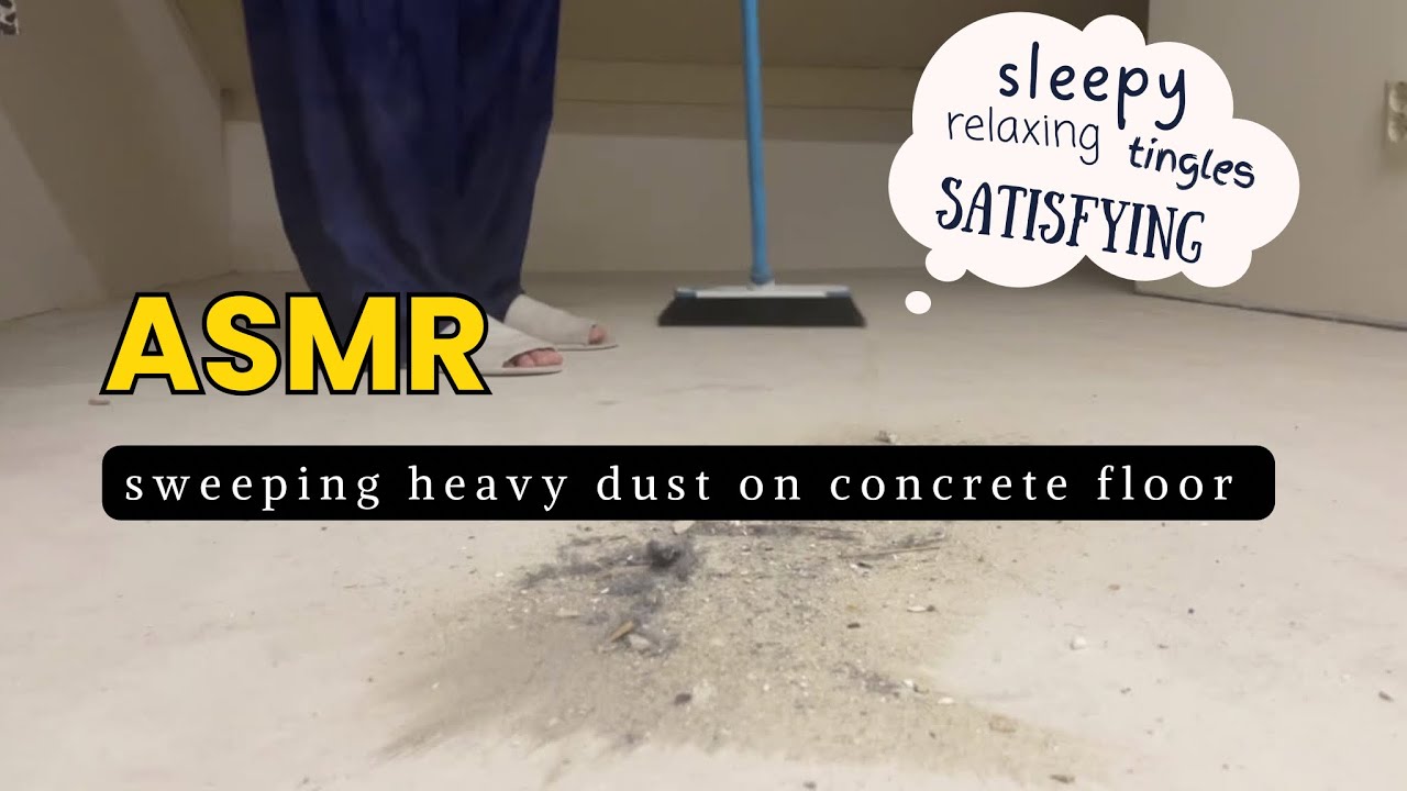 ASMR relaxing sound of sweeping dust on cement floor, this will make you fall asleep #asmrtosleep