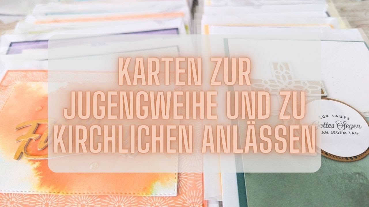 Karten basteln mit Action Aquarellfarben und Craft Mousse I Karten zur Taufe, Jugendweihe, Firmung..