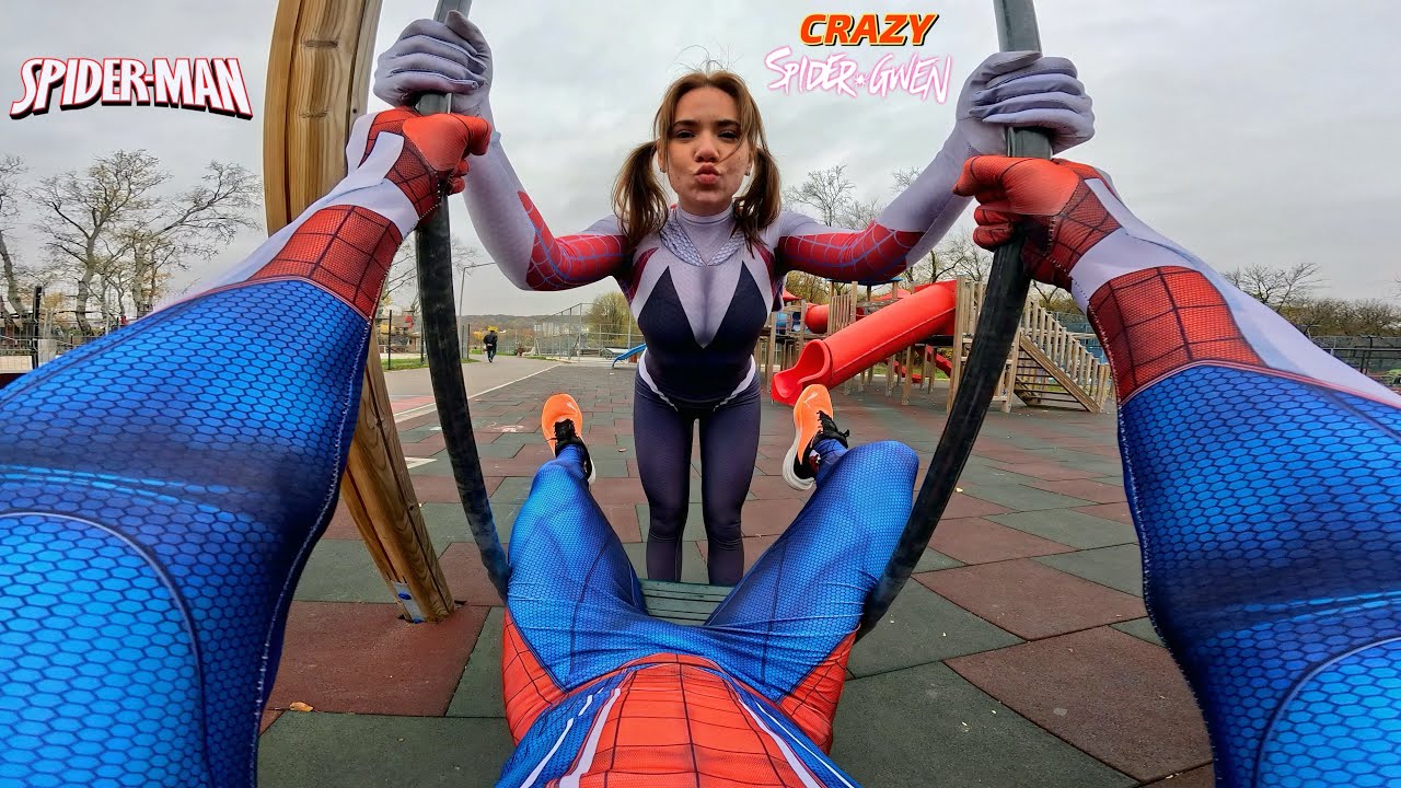 SPIDER-MAN VS CRAZY SPIDER-GWEN IN LOVE ( Funny ParkourPOV Spider-Man)
