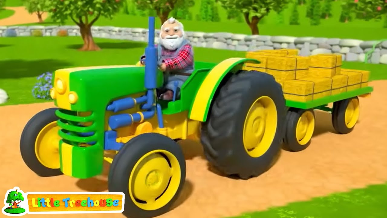 Trakt&ouml;rdeki tekerlekler &ccedil;ocuklar i&ccedil;in ara&ccedil; tekerlemeleri T&uuml;rk&ccedil;e olarak