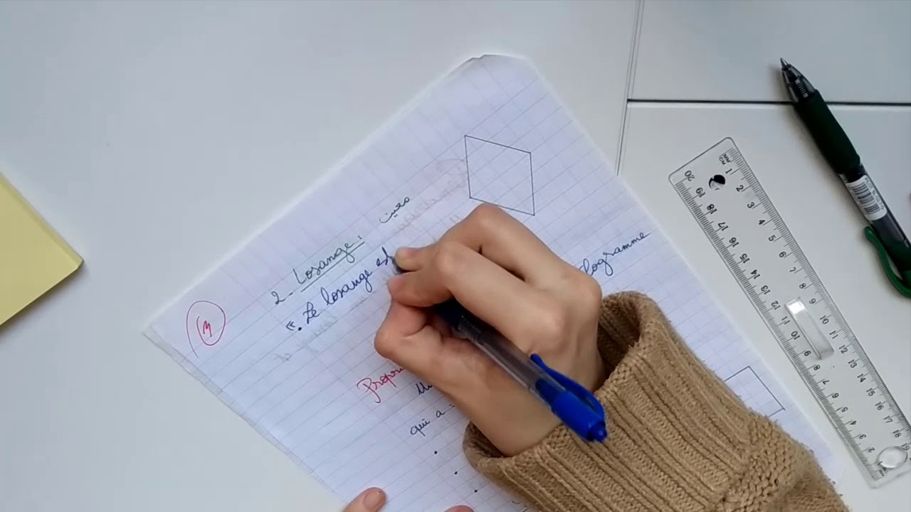 Parallélogramme et quadrilatères particuliers _ Première année collège _متوازي الأضلاع والرباعيات