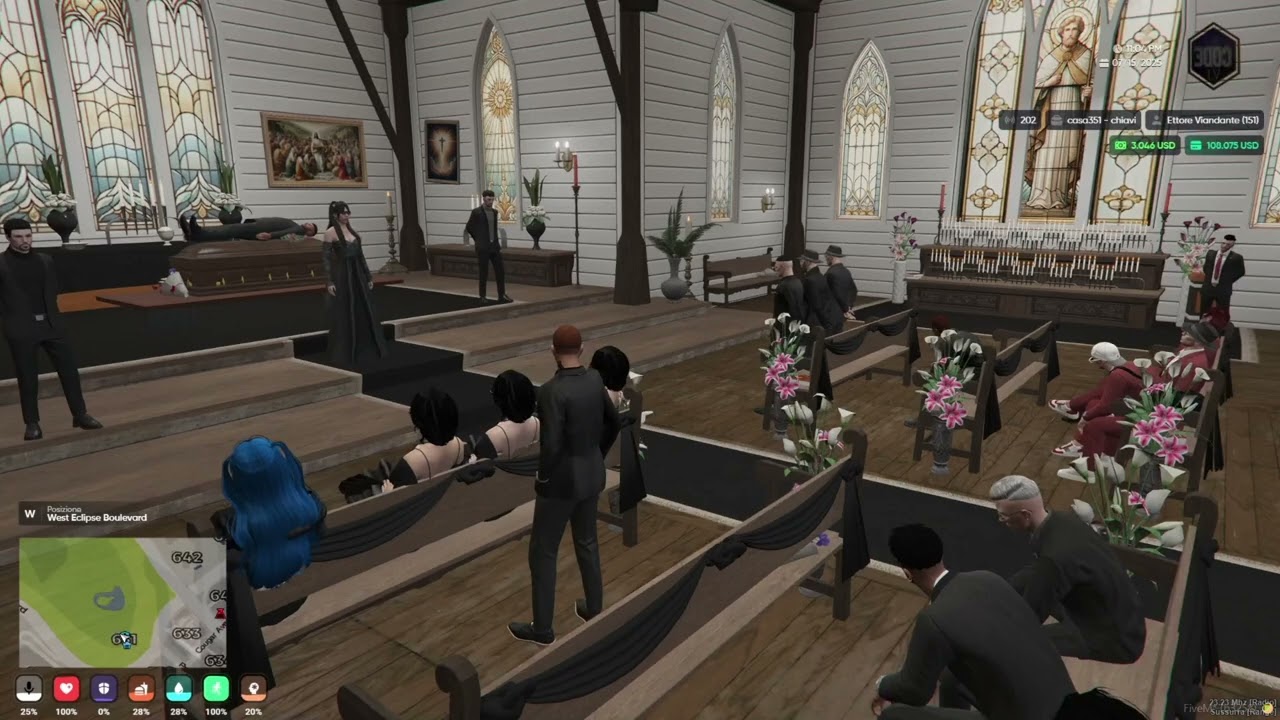 GTA RP FUNERALI ETTORE VIANDANTE CANTO NINO D'ANGELO P&egrave; ME TU SI