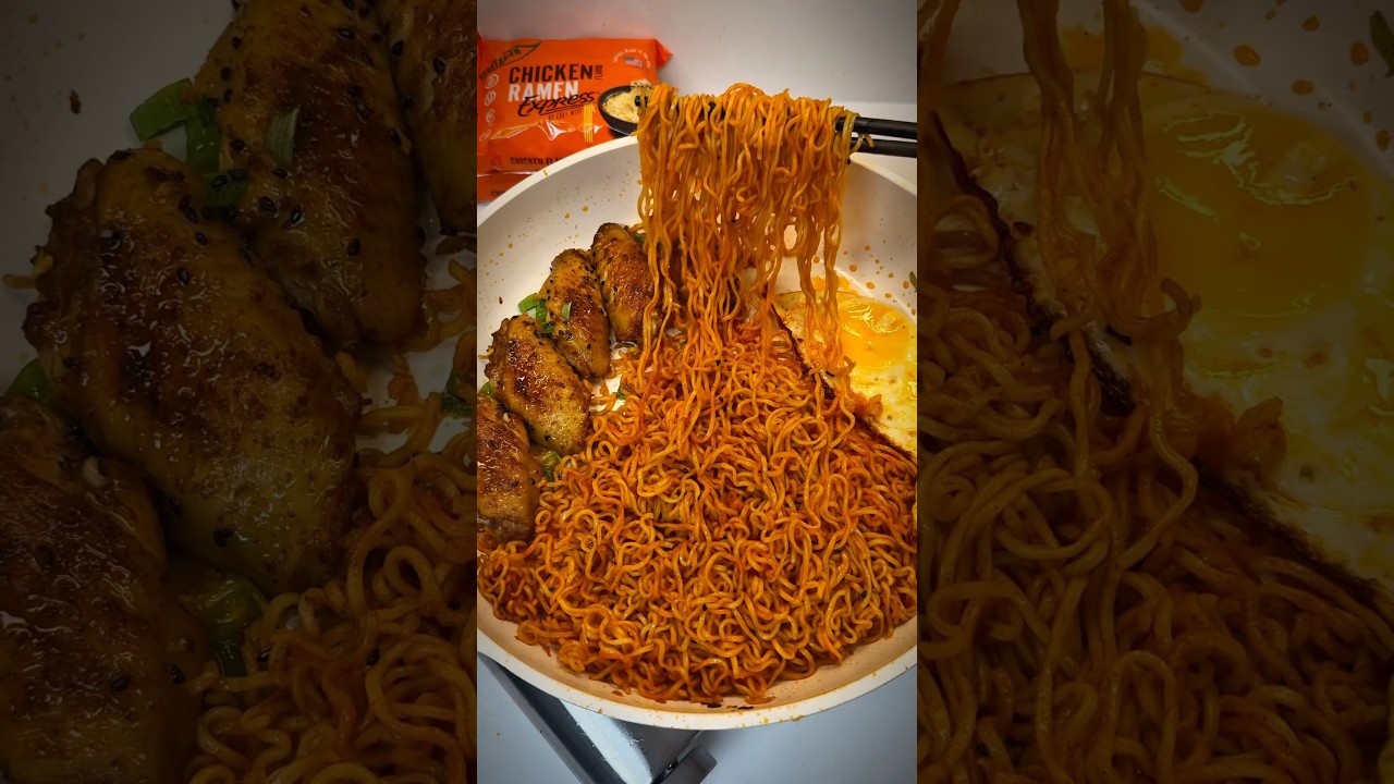 The Best Stir-fry Ramen You&rsquo;ll Crave EVERY SINGLE DAY #asmr #mukbang #halal