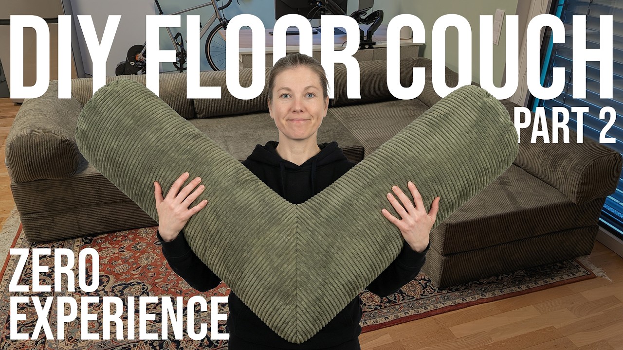 DIY Modular Floor Sofa: No Pattern Sewing - Part 2 (ZERO experience) (+pattern)