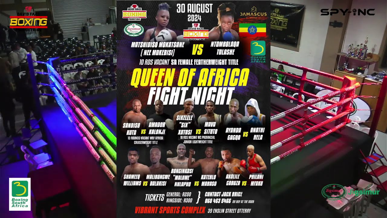 South African Boxing - Queen of Africa Fight Night [Jackic Brice & David Faas PROMOTIONS]