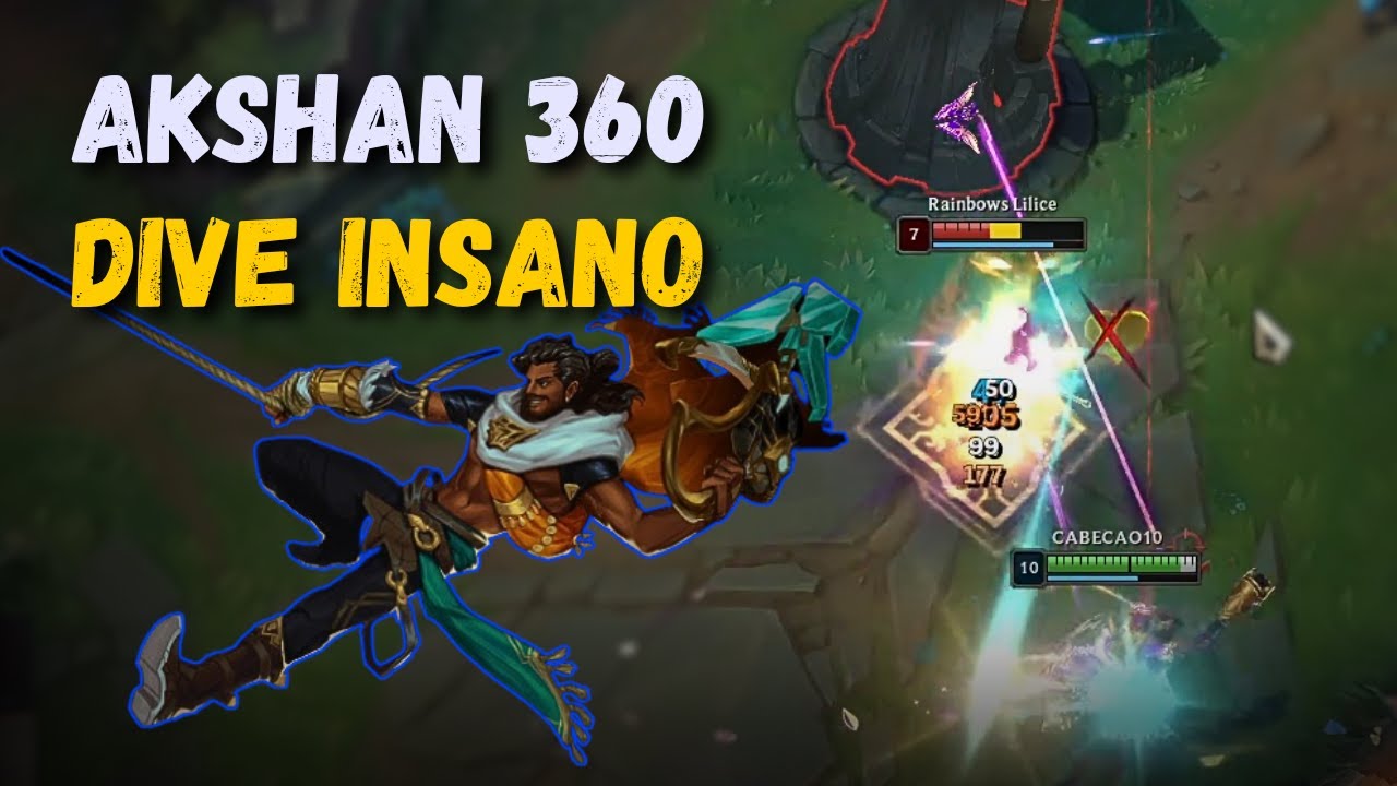 APRENDA A MELHOR JOGADA PARA DAR DIVES NO MID - AKSHAN 360 NA CORDINHA