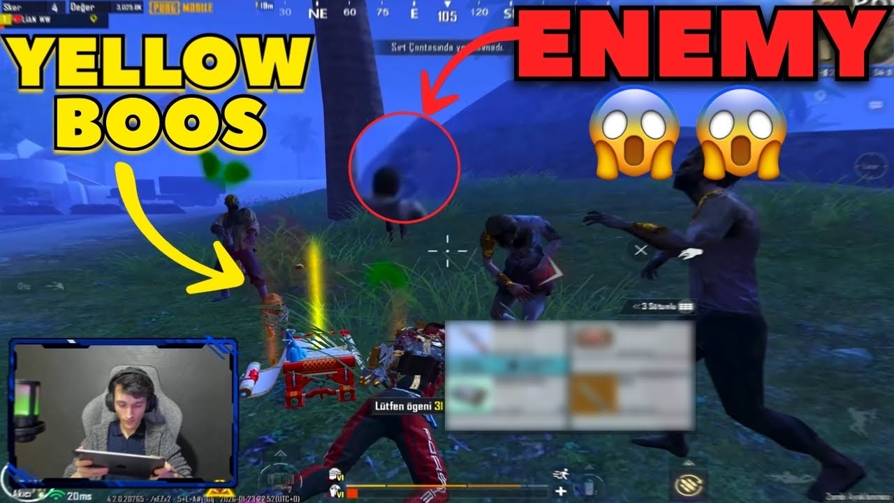 The looted items are yellow, but the enemy is right next to me.