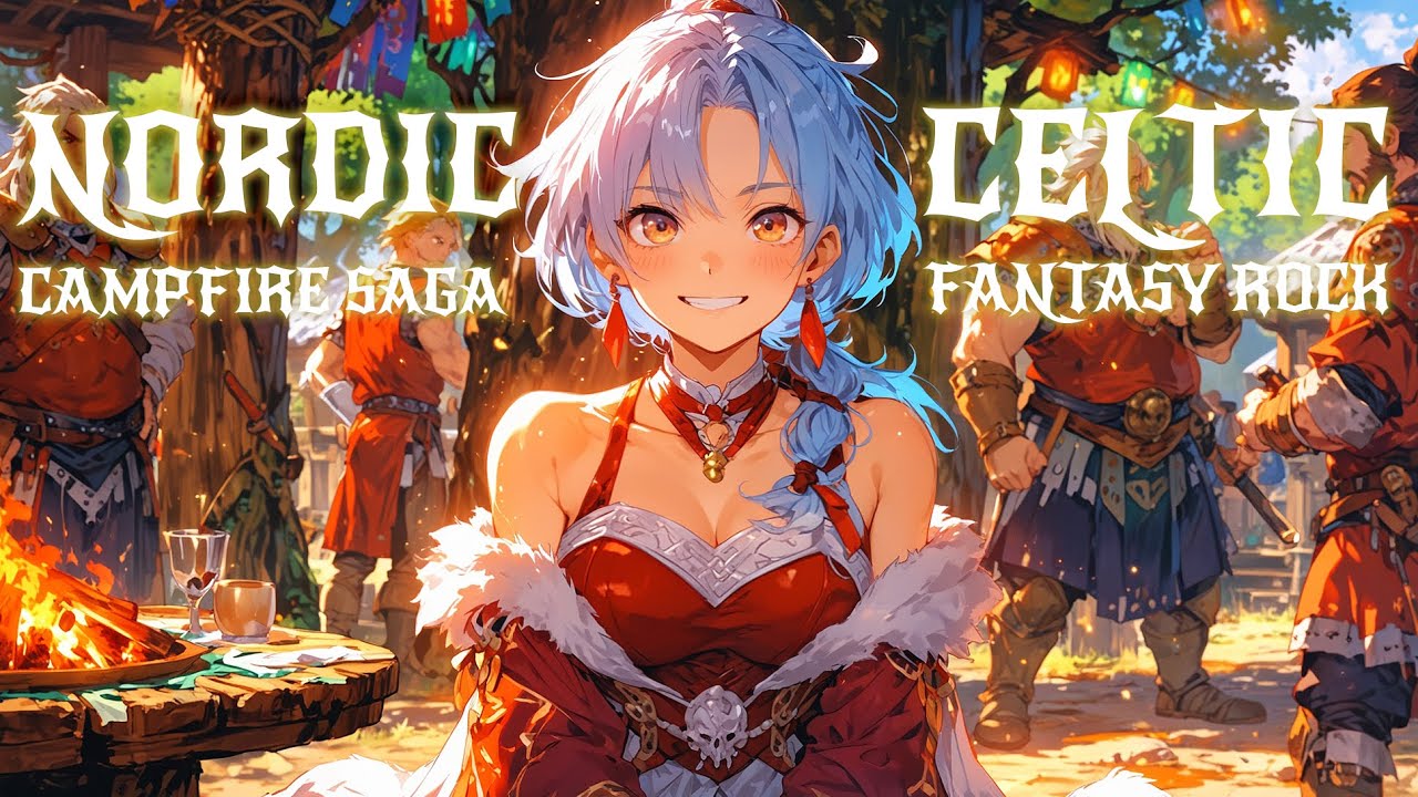 🔥Campfire Saga ⚔️ Medieval Nordic Celtic Rock Music 2 Hours Fantasy Music for Gaming & Workouts