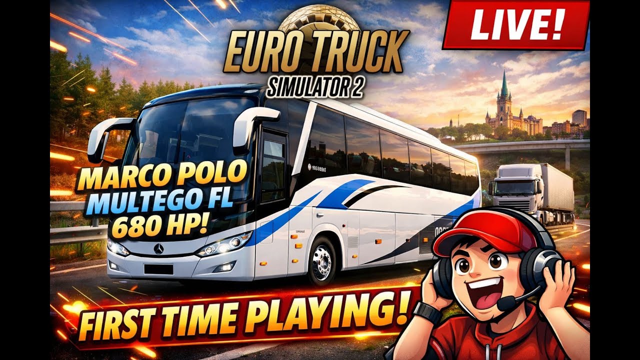 🚍 680 HP BUS IN ETS2?! | Marco Polo Multego FL FIRST TIME LIVE 😱🔥