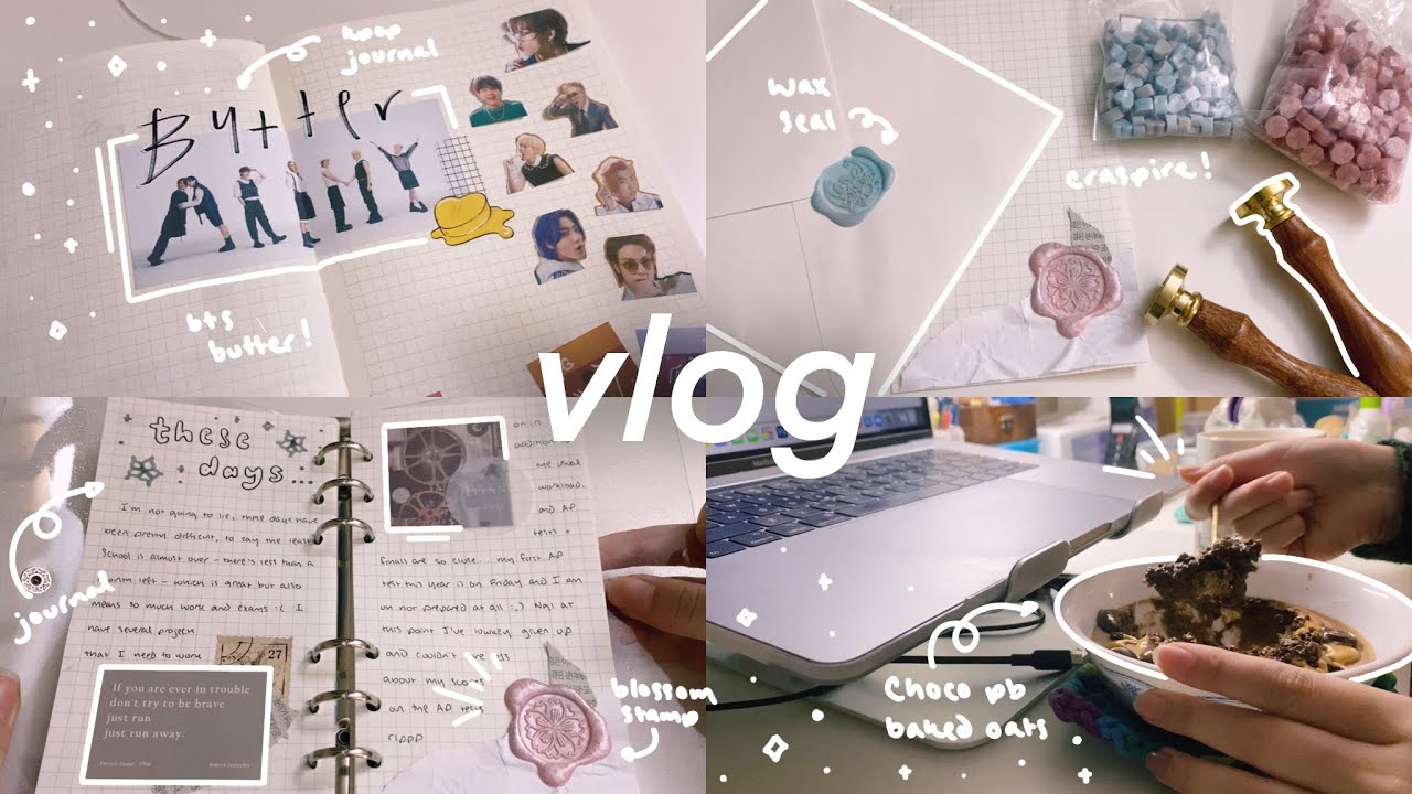 vlog 5 with Craspire 🍰: online classes, , birthday, journaling, bts butter, etc.
