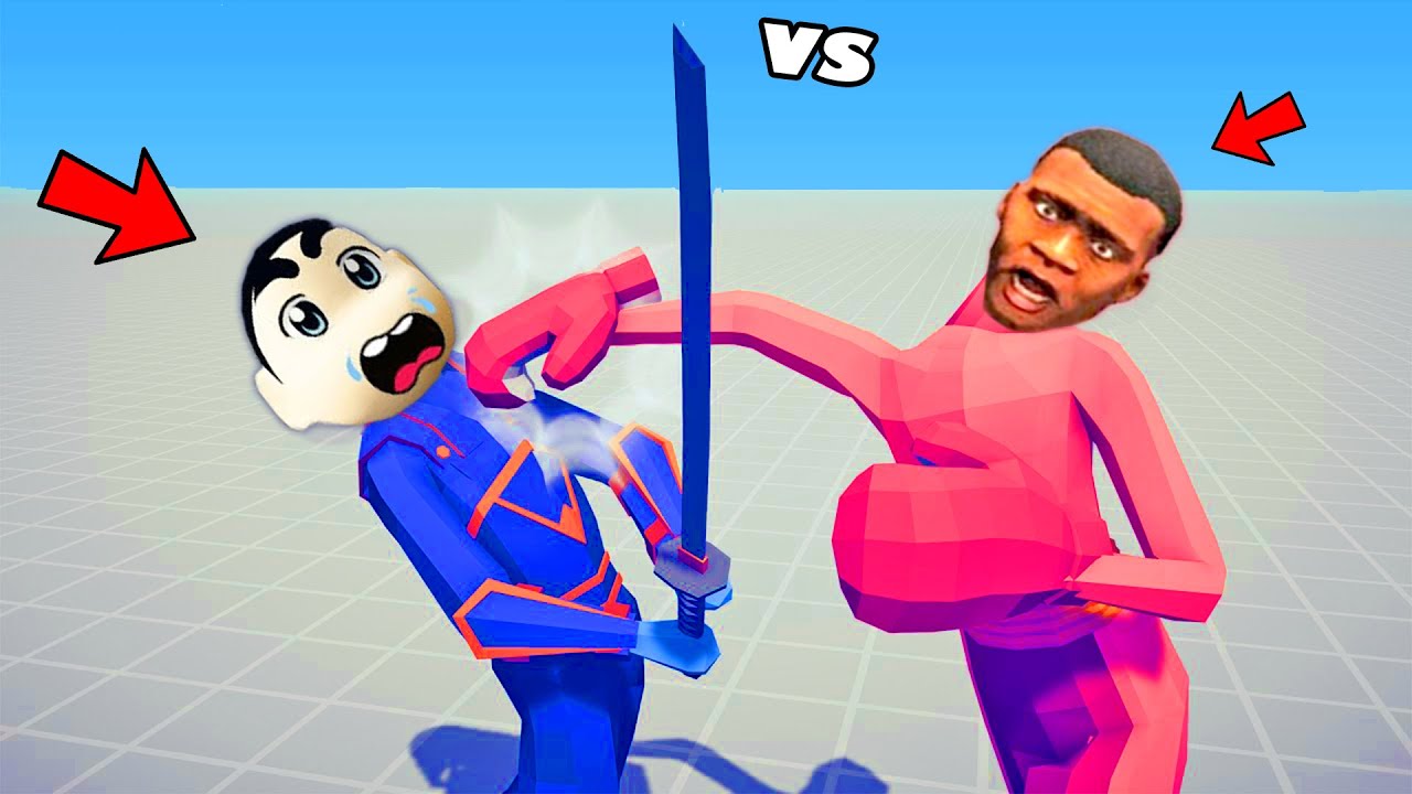 SHINCHAN ARMY vs AMAAN ARMY in BATTLE | shinchan and franklin fight| Totally accurate battle sim TAB