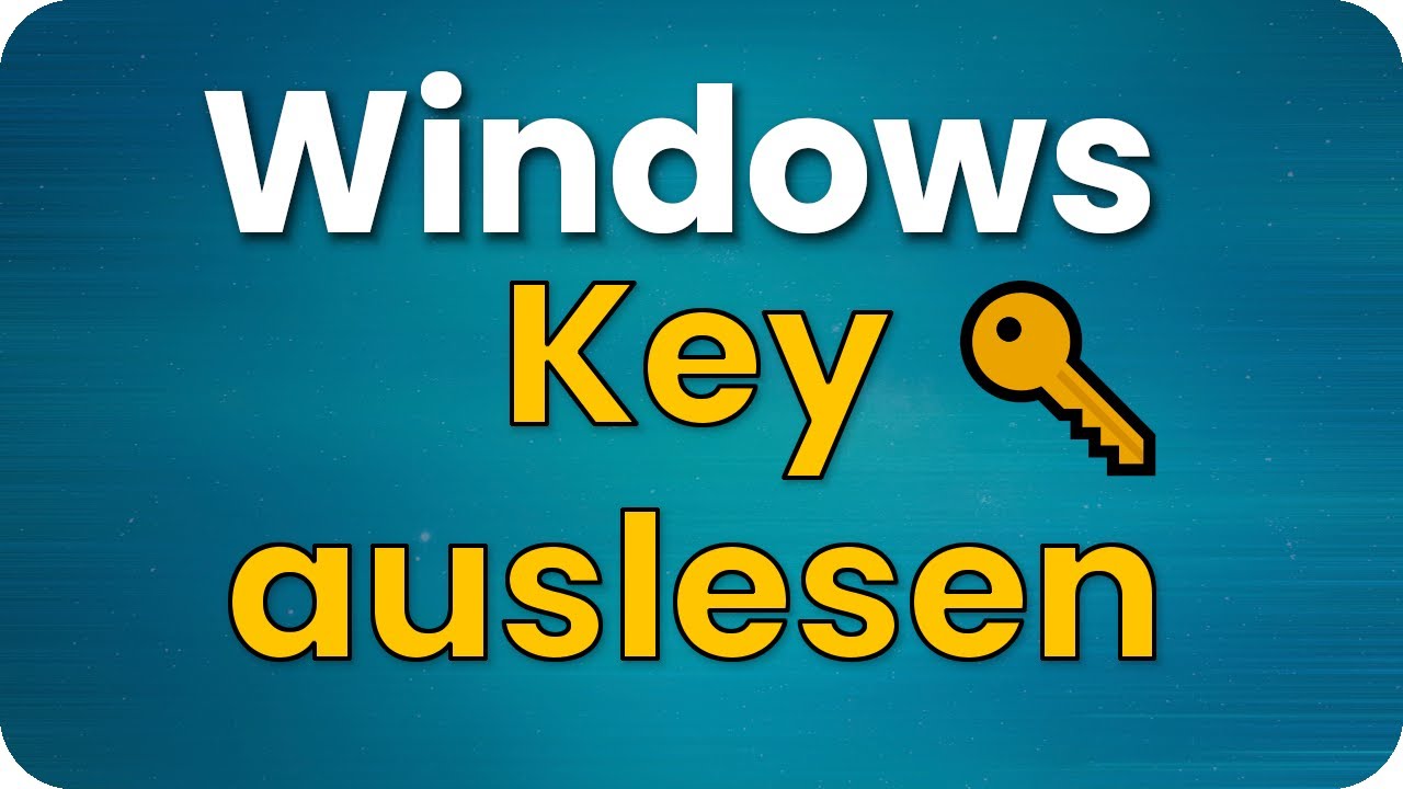 Windows Key auslesen 🔑 Win10 & Win11 Product Lizenz