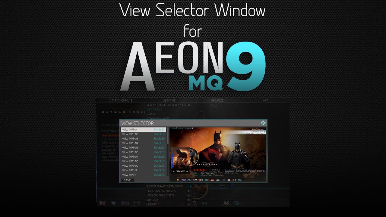 View Selector window for Aeon MQ 9